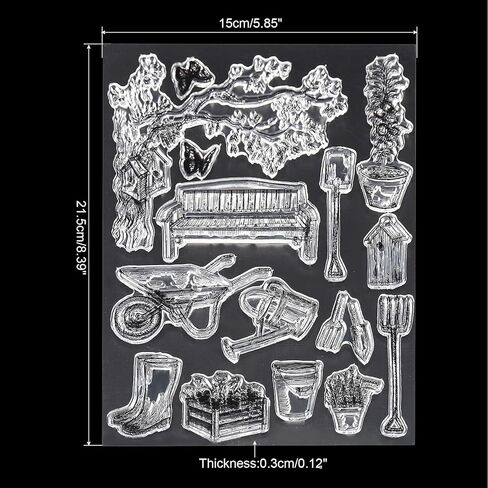 PATIKIL Transparent Silicone Stamps, 1 Pcs T1992 Flowers Clear Stamps for Card Making Decoration DIY Scrapbooking Embossing Album Decor Craft, Clear in Saudi Arabia