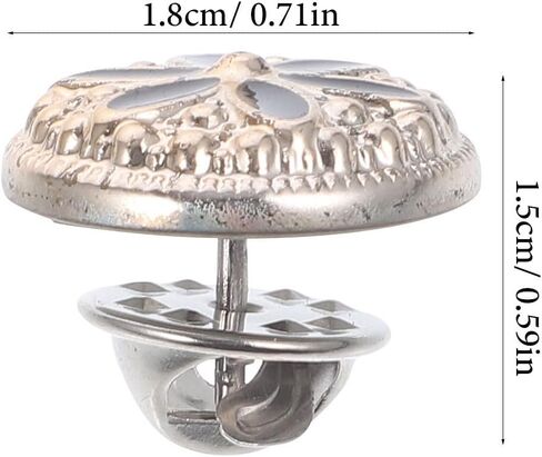 Angoily 20Pcs No Sewing Buttons, Detachable Reusable Shirt Buttons, Seamless Snap Removable for Clothes Coat Dresses Quick Easy Diy Solution for Repair Diy Crafts Costume Making Decorative Brooch Pins in Saudi Arabia
