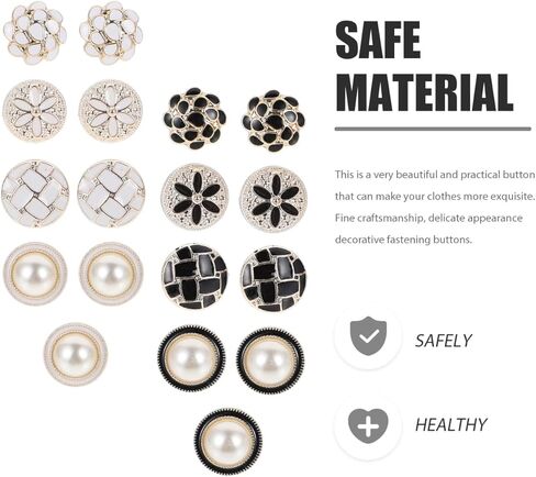 Angoily 20Pcs No Sewing Buttons, Detachable Reusable Shirt Buttons, Seamless Snap Removable for Clothes Coat Dresses Quick Easy Diy Solution for Repair Diy Crafts Costume Making Decorative Brooch Pins in Saudi Arabia