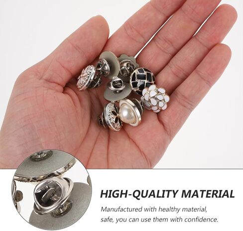 Angoily 20Pcs No Sewing Buttons, Detachable Reusable Shirt Buttons, Seamless Snap Removable for Clothes Coat Dresses Quick Easy Diy Solution for Repair Diy Crafts Costume Making Decorative Brooch Pins in Saudi Arabia