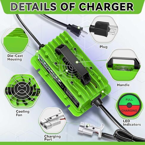 29.2V 20A LiFePO4 شاحن بطارية 24V 20A شاحن قابل للشحن مع حماية سلامة متعددة لبطارية ليثيوم فوسفات الحديد 24V in Saudi Arabia