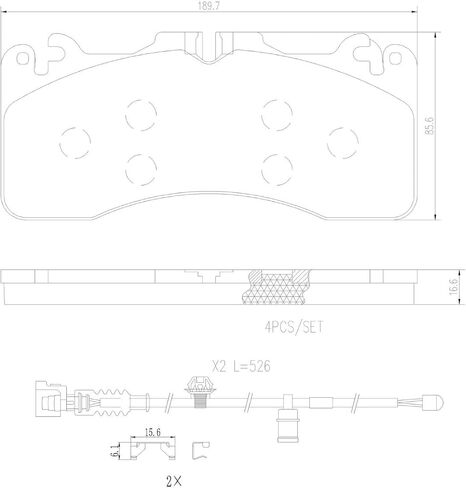 Brembo P83154N Premium Ceramic Front Disc Brake Pad Set LEXUS OE# 044650W151 in Saudi Arabia