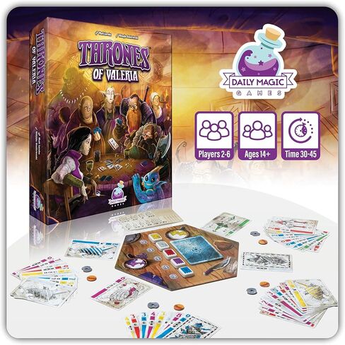 Thrones of Valeria Trick Taking Card Game - Fast and Fun Strategy Card Game with Card Powers and Game Twist - Family Fun for 3-6 players, ages 14+ in Saudi Arabia