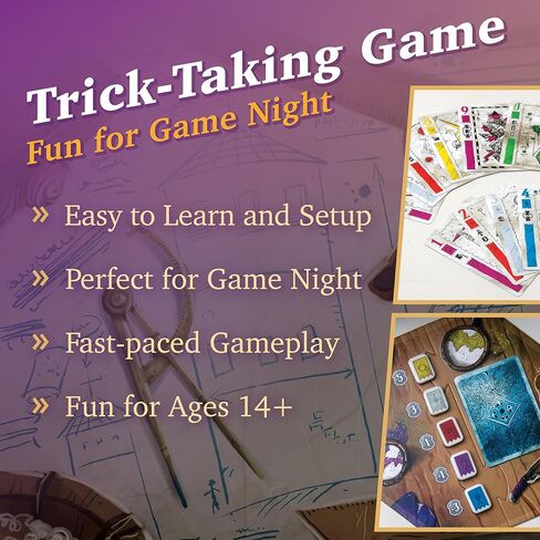 Thrones of Valeria Trick Taking Card Game - Fast and Fun Strategy Card Game with Card Powers and Game Twist - Family Fun for 3-6 players, ages 14+ in Saudi Arabia