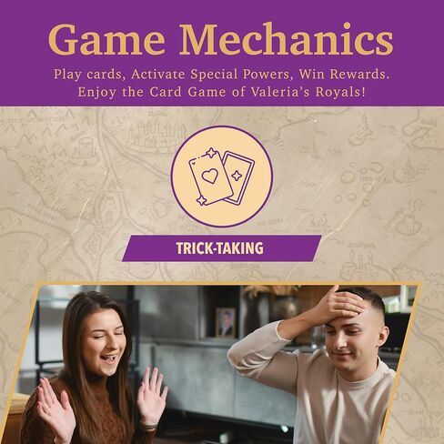 Thrones of Valeria Trick Taking Card Game - Fast and Fun Strategy Card Game with Card Powers and Game Twist - Family Fun for 3-6 players, ages 14+ in Saudi Arabia