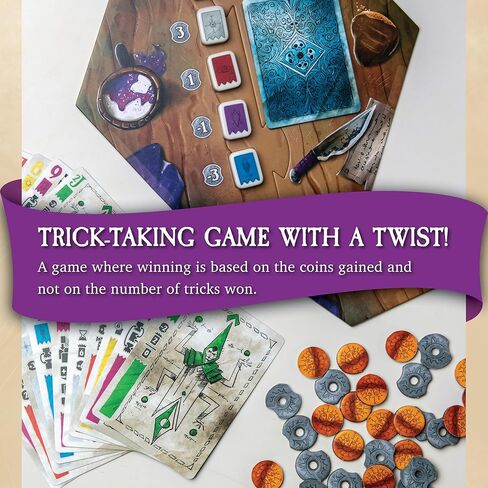 Thrones of Valeria Trick Taking Card Game - Fast and Fun Strategy Card Game with Card Powers and Game Twist - Family Fun for 3-6 players, ages 14+ in Saudi Arabia