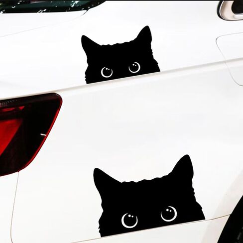2 Pieces of Cute Black cat Stickers in Saudi Arabia
