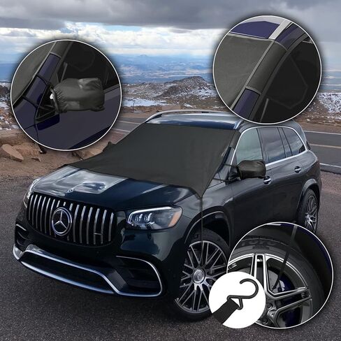 غطاء ثلجي مناسب حسب الطلب من Autotech Park متوافق مع سيارة Hyundai Sonata Sedan 2020-2025، يأتي غطاء الزجاج الأمامي مع غطاء مرآة خلفي in Saudi Arabia
