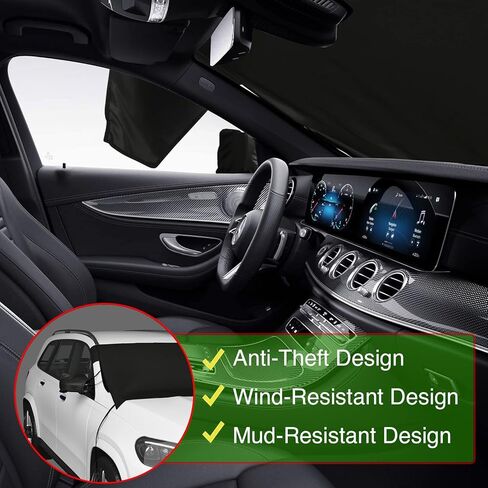 غطاء ثلجي مناسب حسب الطلب من Autotech Park متوافق مع سيارة Hyundai Sonata Sedan 2020-2025، يأتي غطاء الزجاج الأمامي مع غطاء مرآة خلفي in Saudi Arabia