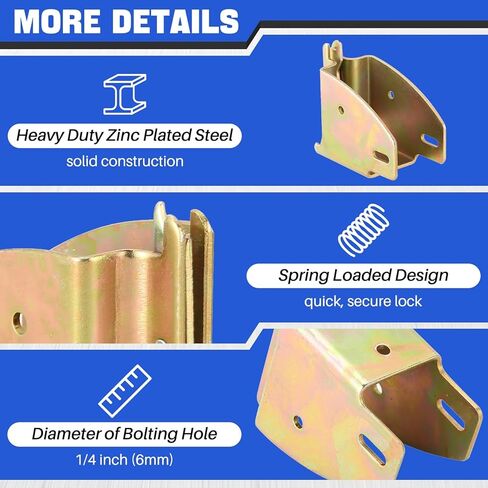 DASBET E Track Wood Beam Socket Fittings, E Track Beam Socket, E-Track Accessories Wood Beam Brackets, Cargo Storage Lumber Bracket for Cargo Control, Shelf Brackets, Cargo Trailer (10) in Saudi Arabia