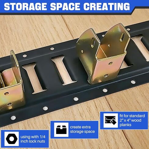 DASBET E Track Wood Beam Socket Fittings, E Track Beam Socket, E-Track Accessories Wood Beam Brackets, Cargo Storage Lumber Bracket for Cargo Control, Shelf Brackets, Cargo Trailer (10) in Saudi Arabia