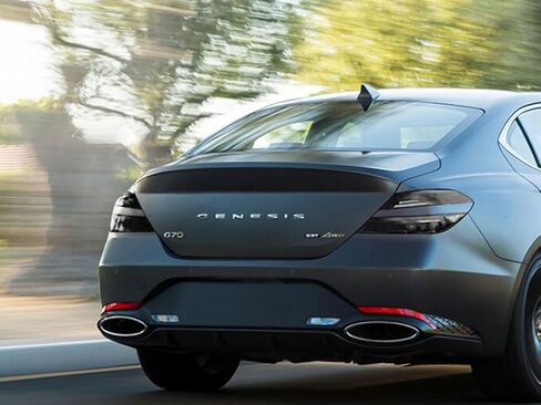 Rvinyl Tail Light Pre Cut Film Tint Cover Kit in Blackout Smoke Compatible with Genesis G70 2022-2023 - Adhesive Backs in Saudi Arabia