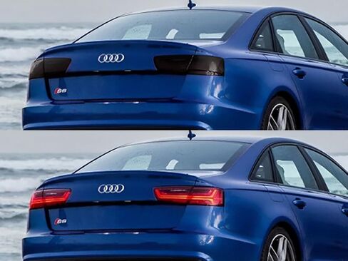 طقم غطاء ملون لفيلم Rvinyl Tail Light مسبق القطع في دخان التعتيم متوافق مع Audi S6 2013-2015 Sedan - ظهور لاصق in Saudi Arabia