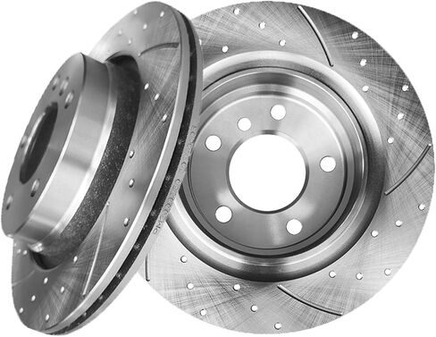 PM Auto Rear 294mm Drilled Slotted Brake Disc Rotors Replacement For 2001-2005 BMW 325I Base in Saudi Arabia