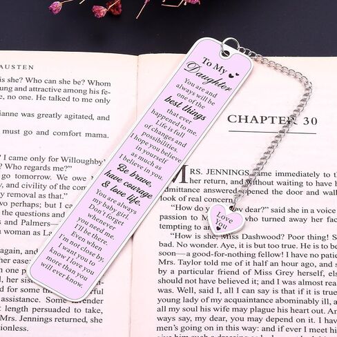 Sentimental Easter Gift for Daughter from Mom - to My Daughter Inspirational Bookmark for Daughter Step Daughter in Law Birthday Graduation Gift for Daughter from Mom Easter Basket Stuffers for Girls in Kuwait