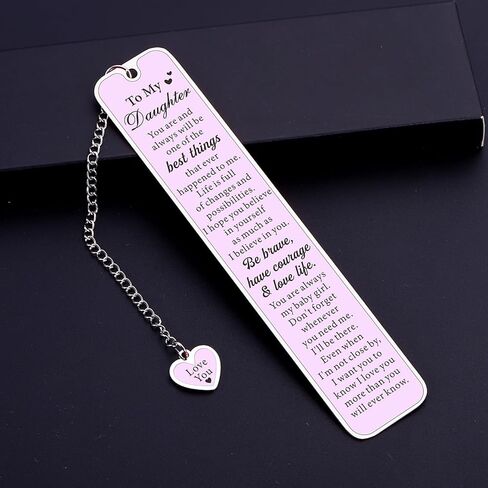 Sentimental Easter Gift for Daughter from Mom - to My Daughter Inspirational Bookmark for Daughter Step Daughter in Law Birthday Graduation Gift for Daughter from Mom Easter Basket Stuffers for Girls in Kuwait