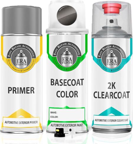 ERA Paints 42S - Titanium Flash Metallic for MAZDA Exact Match Automotive Touch Up Paint Spray - 2K Premium Kit in Saudi Arabia