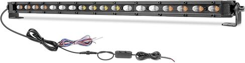 Nirider Chase Light Bar, 20 Inch Rear Light Bar Offroad Slim Strobe LED Light Bar w/Turn Signal Brake Reverse Light for UTV RZR Polaris 4x4 Truck Dune Buggy ATV Off Road - Red Amber White in Saudi Arabia