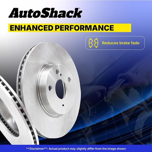 استبدال دوارات الفرامل الأمامية والخلفية المحفورة والمشقوقة من AutoShack لـ 2005-2010 Ford Mustang 4.0L V6 RWD E-Coated 4-PC Set ShadowGuard in Kuwait