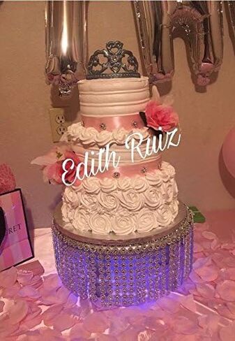 1 Roll of 4 Inch x 2 Yards Sparkling Silver Flower Shape Diamond Mesh Wrap Roll Faux Crystal Rhinestone Mesh Ribbon for Wedding, Birthday, Baby Shower, Arts & Crafts in Saudi Arabia