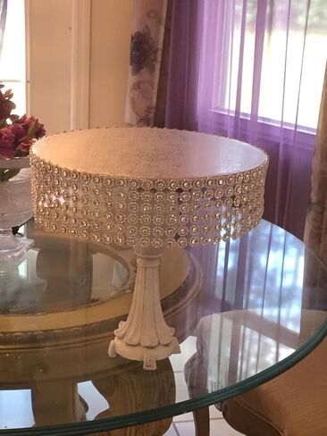 1 Roll of 4 Inch x 2 Yards Sparkling Silver Flower Shape Diamond Mesh Wrap Roll Faux Crystal Rhinestone Mesh Ribbon for Wedding, Birthday, Baby Shower, Arts & Crafts in Saudi Arabia