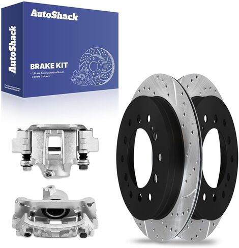 AutoShack 12.28 بوصة (312 مم) دوارات فرامل خلفية بفتحات تهوية + استبدال الفرجار لـ 2003-2009 Toyota 4Runner 2007-2009 Toyota FJ Cruiser 4-PC طقم فرامل in Kuwait