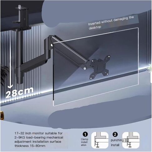 Display stand pneumatic hovering, lifting and rotating(Starryblack17-32inch) in Saudi Arabia