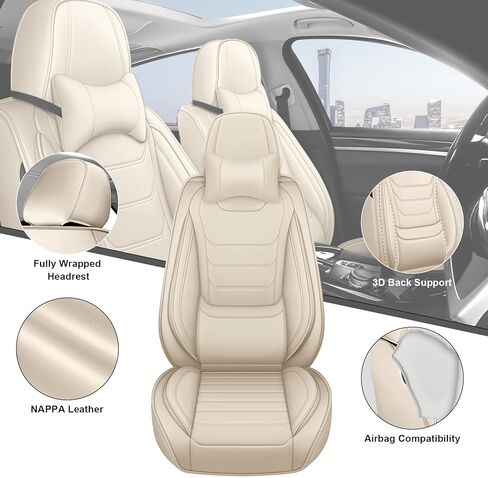 DHAEY Car Seat Covers for Chevrolet Corvette 2000-2025, Sport Seat Covers, Napa Leather, Cool & Supportive for Performance Driving, 2PCS Front with Pillows, Black in Kuwait