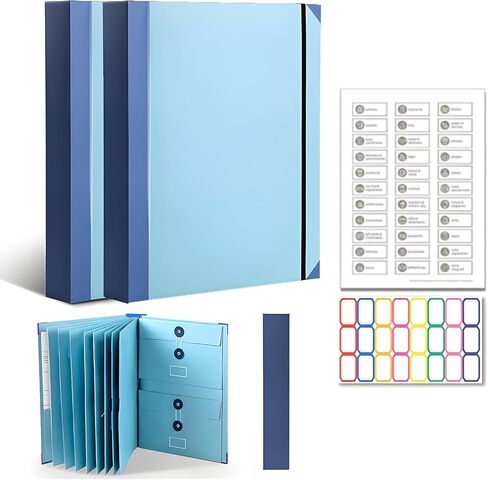 2 Sets The Life Book Document Organizer - Binder for Important Documents, in Case I Go Missing Binders, Folio Document Organizer, Life Books if I Die Binders to Storing Papers, Certificates (Blue) in Saudi Arabia