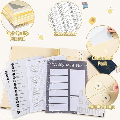 2 Sets The Life Book Document Organizer - Binder for Important Documents, in Case I Go Missing Binders, Folio Document Organizer, Life Books if I Die Binders to Storing Papers, Certificates (Blue) in Saudi Arabia