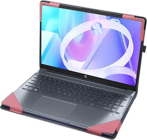 2023 Laptop Case Cover for Hp Pavilion 15-eg 15t-eg 15-eh 15z-eh Compatible with Hp 15-fd 15-fc 15.6" [Do Check Model] Notebook Sleeve Computer Bag Protective PU Leather Shell (Pink) in Saudi Arabia