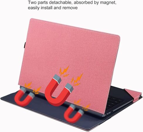 2023 Laptop Case Cover for Hp Pavilion 15-eg 15t-eg 15-eh 15z-eh Compatible with Hp 15-fd 15-fc 15.6" [Do Check Model] Notebook Sleeve Computer Bag Protective PU Leather Shell (Pink) in Saudi Arabia