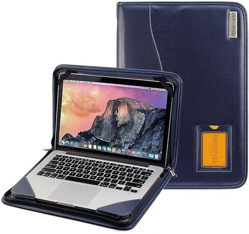 Contour Series - Blue Heavy Duty Leather Protective Case - Compatible with HP ProBook 440 G8 14" Laptop in Kuwait