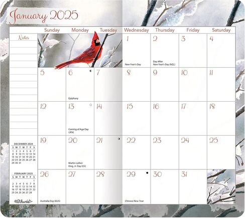 Lang, Songbirds 2 Year 2026 Planner, 3.63'' X 6.5'', Weekly Calendar with Stapled Binding in Saudi Arabia