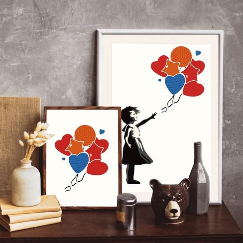 مجموعة استنسل FINGERINSPIRE Banksy - 5 تصميمات ذات طبقات مقاس 11.7 × 8.3 بوصة قابلة لإعادة الاستخدام للجدار والأثاث والخشب والورق in Saudi Arabia