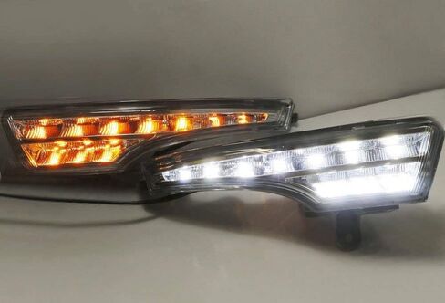 iJDMTOY Switchback LED Daytime Running Light Kit & Clear Lens Fog Light Combo Compatible With 2013-2015 Nissan Altima, Includes White/Amber LED DRL, Pair Halogen Fog Lights, Bezels & Wiring, Switch in Saudi Arabia