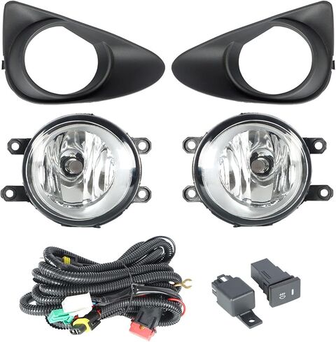 labwork 1 Pair Fog Lights Assembly Replacement for 2012-2014 Toyota Yaris Clear Lens with Bulbs Harness Switch Kit Driving Fog Light Lamp Driver and Passenger Side in Saudi Arabia