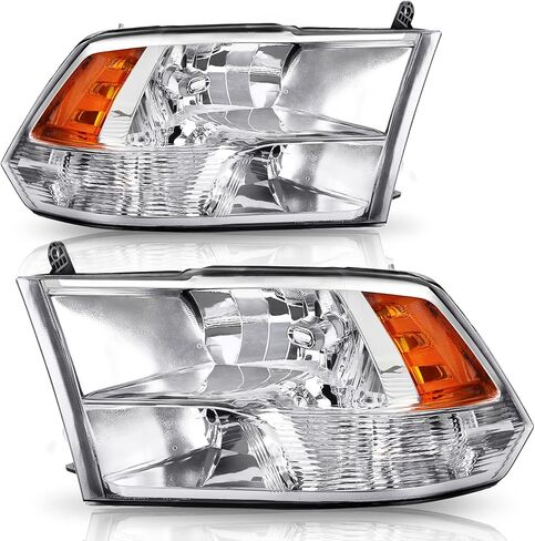 oEdRo Headlight Assembly Compatible with 2005 2006 2007 Ford F250 F350 F450 F550 Super Duty/2005 Excursion, Headlamp with Amber Reflector, Clear Lens Black Housing in Saudi Arabia