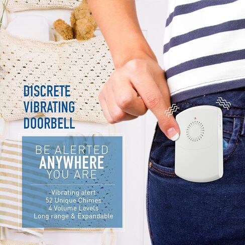 Wireless Caregiver Call Button System - Medical Alert System for Seniors & Elderly Care - Caregiver Pagers and Beepers w/ Flashing LED for Hearing Impaired, Belt Clip, Vibrating Receiver, Transmitter in Saudi Arabia