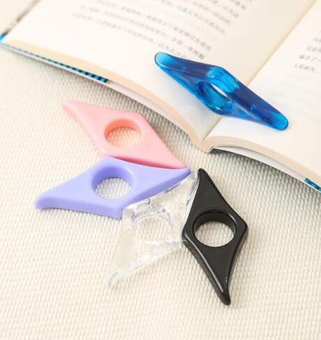 5Pcs Thumb Book Page Holder for Reading, Durable Resin Book Opener Holder Book Accessories for Reading Lovers Reading Essentials with Multiple Colors for Choice in Saudi Arabia