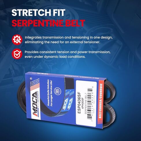 MOCA Accessory Drive Belt Fits 13-20 for Subaru WRX STI & 08-14 for Impreza & 09-13 for Forester & 2013 for Subaru WRX 2.5L in Saudi Arabia