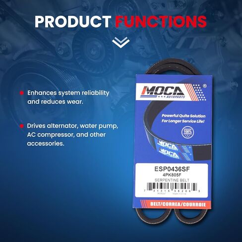 MOCA Accessory Drive Belt Fits 13-20 for Subaru WRX STI & 08-14 for Impreza & 09-13 for Forester & 2013 for Subaru WRX 2.5L in Saudi Arabia