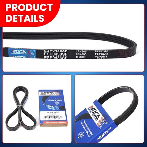 MOCA Accessory Drive Belt Fits 13-20 for Subaru WRX STI & 08-14 for Impreza & 09-13 for Forester & 2013 for Subaru WRX 2.5L in Saudi Arabia