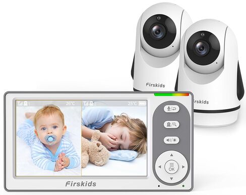 Baby Monitor no WiFi, 5" Large Display Video Baby Monitor with Camera and Audio, Remote Pan-Tilt-Zoom Camera, Night Vision, VOX, Two Way Audio, Temperature Display, Lullaby, 960ft Range in Saudi Arabia
