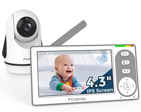 Baby Monitor no WiFi, 5" Large Display Video Baby Monitor with Camera and Audio, Remote Pan-Tilt-Zoom Camera, Night Vision, VOX, Two Way Audio, Temperature Display, Lullaby, 960ft Range in Saudi Arabia