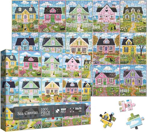 Camping Trippy Mystery Jigsaw Puzzle 1000 Piece for Adult, Magic Art Forest Scenery Painting Jigsaw Puzzles, Funny Pretty Aesthetic Landscape Puzzle in Kuwait