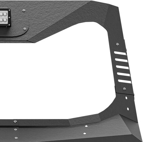 غطاء إطار الزجاج الأمامي من أجل Wrangler JK Mad Max Roof Sun Visor Body Armor متوافق مع 2007-2018 Jeep Wrangler JK JKU مع 4 مصابيح LED، واقي أمامي لحامل الزجاج الأمامي in Saudi Arabia