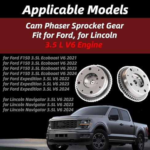Camshaft Adjuster Phaser Sprocket Gear, Exhaust Variable Valve Timing VVT Fit for Ford F150 Ecoboost, for Ford Expedition, for Lincoln Navigator 2021-2024 3.5L Replace ML3Z6256A ML3Z6C525A in Saudi Arabia