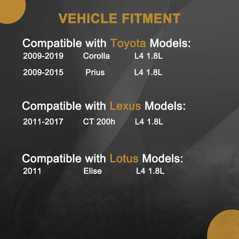 مجموعة سلسلة توقيت المحرك 10 قطع مع ضرس ودليل وموتر مجموعة سلسلة توقيت متوافقة مع Toyota Corolla 2009-2019 Prius 2009-2015 Lexus CT 200h 2011-2017 for Lotus Elise 2011 in Kuwait