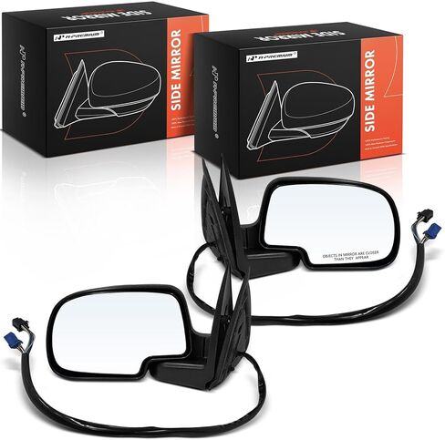 A-Premium Pair (2) Driver and Passenger Side Power Door Mirror - Compatible with Chevy Silverado 1500 2500, Tahoe, Avalanche & GMC Sierra 1500 2500, Yukon & Cadillac Escalade - Heated Power Folding in Saudi Arabia